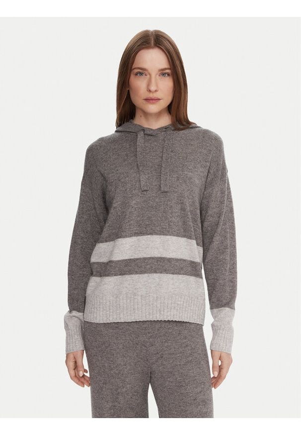 United Colors of Benetton - United Colors Of Benetton Sweter 102HE203V Szary Boxy Fit. Kolor: szary. Materiał: syntetyk