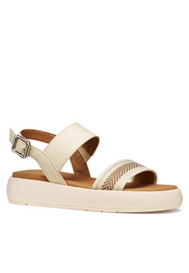 Geox Sandały D Camalei D650ND 05411 C1122 Écru. Kolor: kremowy. Materiał: skóra