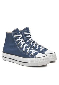 Converse Trampki Chuck Taylor All Star Lift Platform HI A08215C Granatowy. Kolor: niebieski. Materiał: materiał. Obcas: na platformie #6