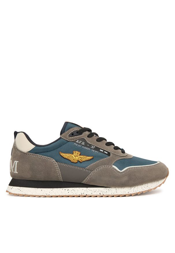 Sneakersy Aeronautica Militare. Kolor: niebieski