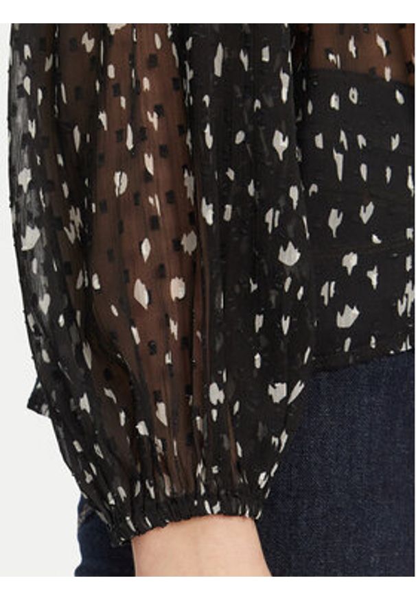 only - ONLY Bluzka Aida 15283695 Czarny Loose Fit. Kolor: czarny. Materiał: syntetyk