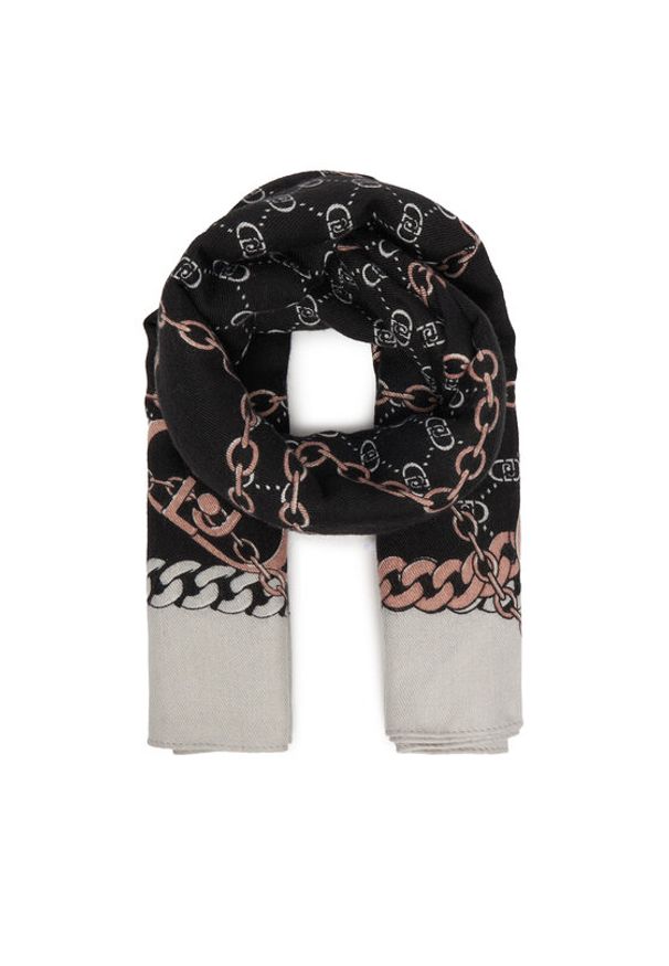 Liu Jo Chusta Ecs Foulard Logo Me 2F5073 T0300 Czarny. Kolor: czarny. Materiał: poliester, materiał