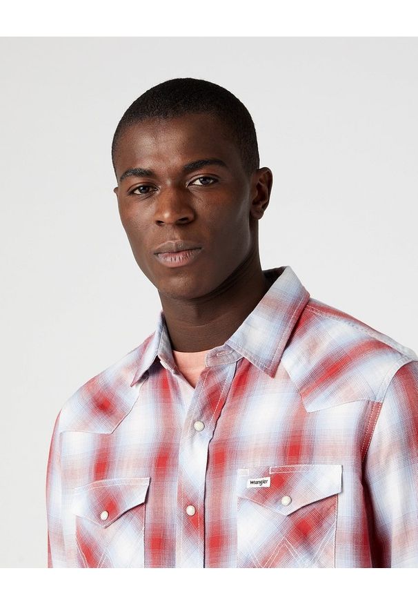 Wrangler - WRANGLER LS WESTERN SHIRT MĘSKA KOSZULA W KRATĘ DŁUGI RĘKAW FLAME RED W5A0BJR06 112146085. Długość rękawa: długi rękaw. Długość: długie