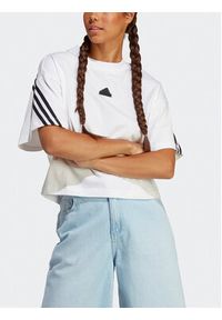 Adidas - adidas T-Shirt Future Icons 3-Stripes T-Shirt IB8517 Biały Loose Fit. Kolor: biały. Materiał: bawełna #2
