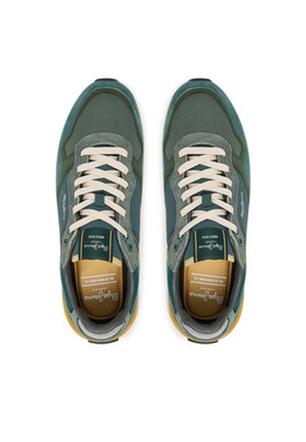Pepe Jeans Sneakersy Buster Pro Main M PMS600009 Zielony. Kolor: zielony. Materiał: zamsz, skóra