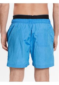 Calvin Klein Swimwear Szorty kąpielowe Medium Double Wb KM0KM00846 Niebieski Regular Fit. Kolor: niebieski. Materiał: syntetyk