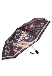 Brązowy Mały Parasol Anekke Damski. Kolor: brązowy. Materiał: materiał