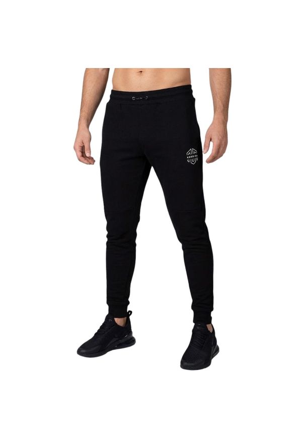 MOROTAI - Spodnie treningowe męskie MOrotai Casual Fit. Kolor: czarny. Materiał: poliester, bawełna, elastan. Sport: fitness