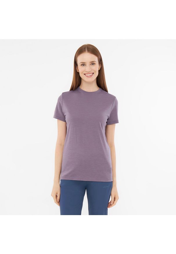 Viking - T-shirt damski VIKING Salen Lady Merino. Kolor: fioletowy