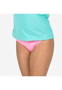 Dół kostiumu kąpielowego dla dzieci Decathlon. Kolor: różowy. Materiał: poliester, elastan, materiał #1