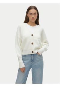 Vero Moda Kardigan Lea 10249632 Biały Regular Fit. Kolor: biały. Materiał: syntetyk