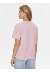 Guess T-Shirt Gothic W4RI49 K6XN4 Fioletowy Regular Fit. Kolor: fioletowy. Materiał: bawełna