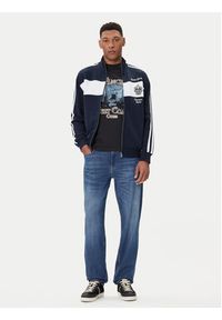 Guess Jeans Bluza M5YQ17 KCPR1 Granatowy Regular Fit. Kolor: niebieski. Materiał: bawełna #5