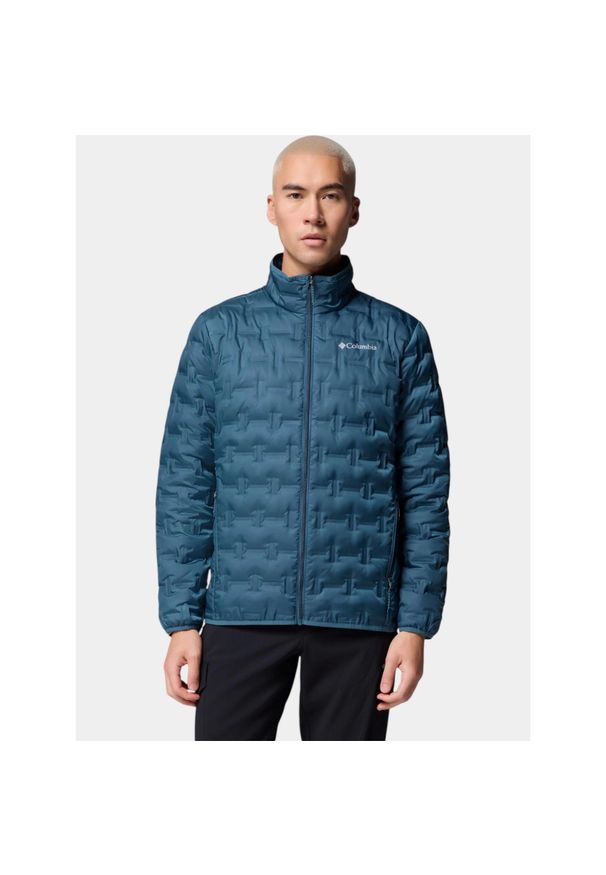 columbia - Kurtka Puchowa Męska Columbia Delta Ridge II. Kolor: niebieski. Materiał: puch. Technologia: Omni-Heat (Columbia). Sezon: jesień. Sport: turystyka piesza