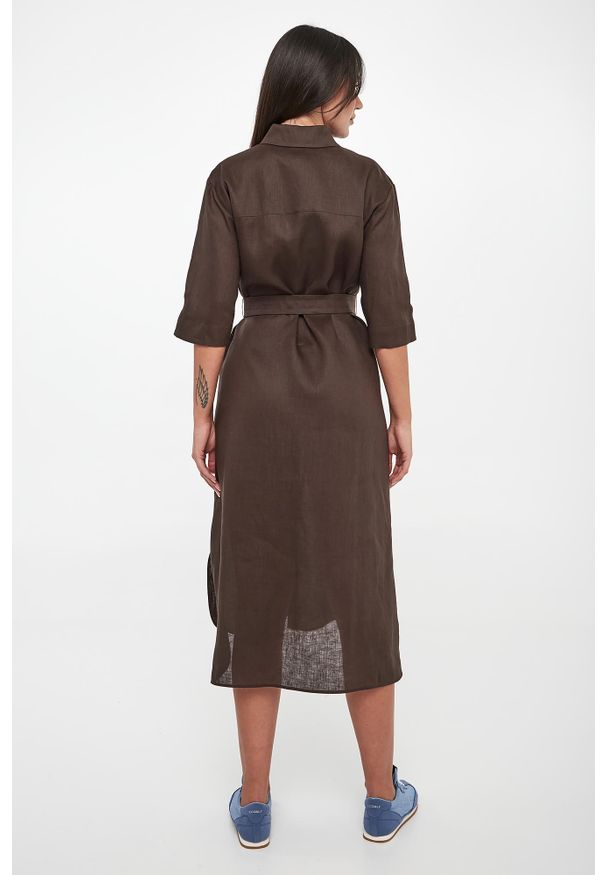 Sukienka lniana szmizjerka Tabella MM. Materiał: len. Typ sukienki: szmizjerki