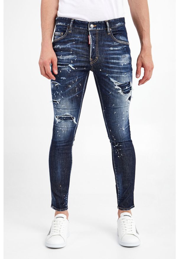 Jeansy męskie Super Twinnky Jean DSQUARED2. Wzór: nadruk