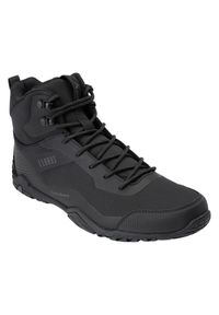 Elbrus - Męskie Buty Turystyczne Jefrey ActivGuard Mid Cut. Kolor: czarny, szary, brązowy, wielokolorowy. Sport: turystyka piesza