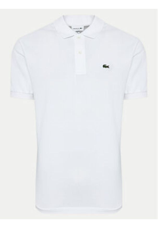 Lacoste Polo L1212 Biały Classic Fit. Typ kołnierza: polo. Kolor: biały. Materiał: bawełna