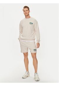 Fila Bluza FAM0671 Beżowy Relaxed Fit. Kolor: beżowy. Materiał: bawełna