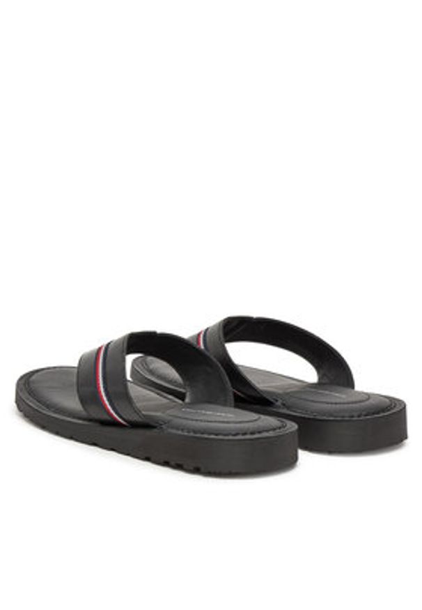 TOMMY HILFIGER - Tommy Hilfiger Japonki Core Hilfiger Toe Post Lh Sandal FM0FM05416 Czarny. Kolor: czarny. Materiał: skóra