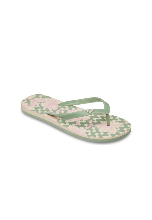 Roxy - Klapki dla Kobiety TAHITI. Okazja: na plażę. Kolor: zielony. Materiał: syntetyk. Styl: sportowy