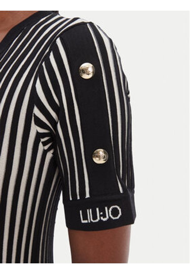 Liu Jo Sport Sukienka dzianinowa TA6062 MS55N Czarny Regular Fit. Kolor: czarny. Materiał: wiskoza. Typ sukienki: sportowe. Styl: sportowy