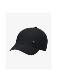 Czapka z daszkiem Nike Dri-Fit Club Unstructured Metal Swoosh. Kolor: czarny. Styl: sportowy