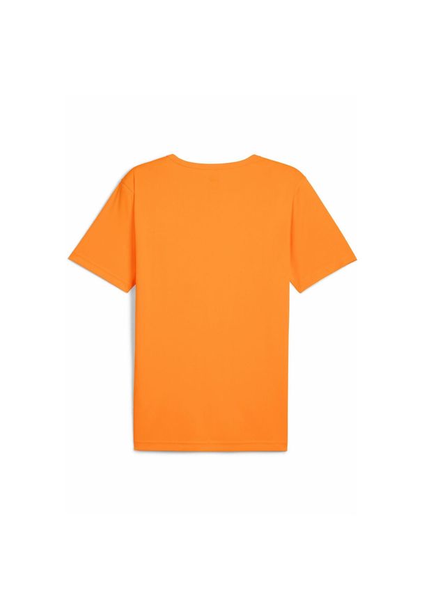 Puma - Męska koszulka z grafiką individualRISE PUMA Heat Fire Orange. Kolor: żółty, pomarańczowy, wielokolorowy