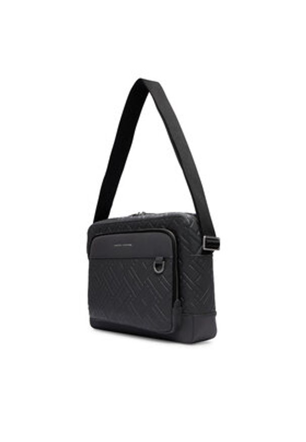 TOMMY HILFIGER - Tommy Hilfiger Saszetka Th Flag Computer Bag AM0AM14428 Szary. Kolor: szary. Materiał: skóra