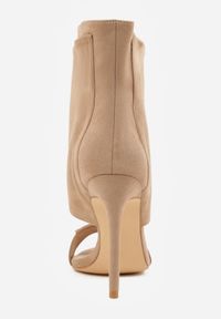 Born2be - Brązowe Sandały w Stylu Botków z Ozdobnymi Klamrami Neamerephis. Okazja: na co dzień. Zapięcie: klamry. Kolor: brązowy. Materiał: skóra. Wzór: gładki, aplikacja. Styl: casual #4