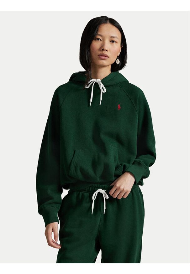Polo Ralph Lauren Bluza 211971698005 Zielony Relaxed Fit. Typ kołnierza: polo. Kolor: zielony. Materiał: bawełna