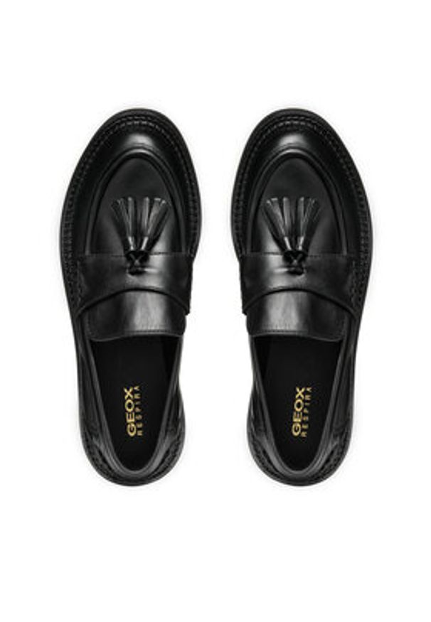 Geox Loafersy D Serilda D46WYH 00043 C9999 Czarny. Kolor: czarny. Materiał: skóra