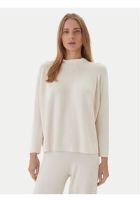 Kontatto Sweter 3M0811C Écru Regular Fit. Materiał: wiskoza