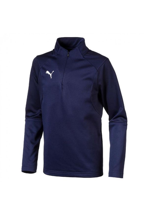 Bluza Dziecięca Puma Jr Liga 1/4 Zip Top Peacoat. Kolor: niebieski, wielokolorowy, zielony, biały, fioletowy. Sport: piłka nożna