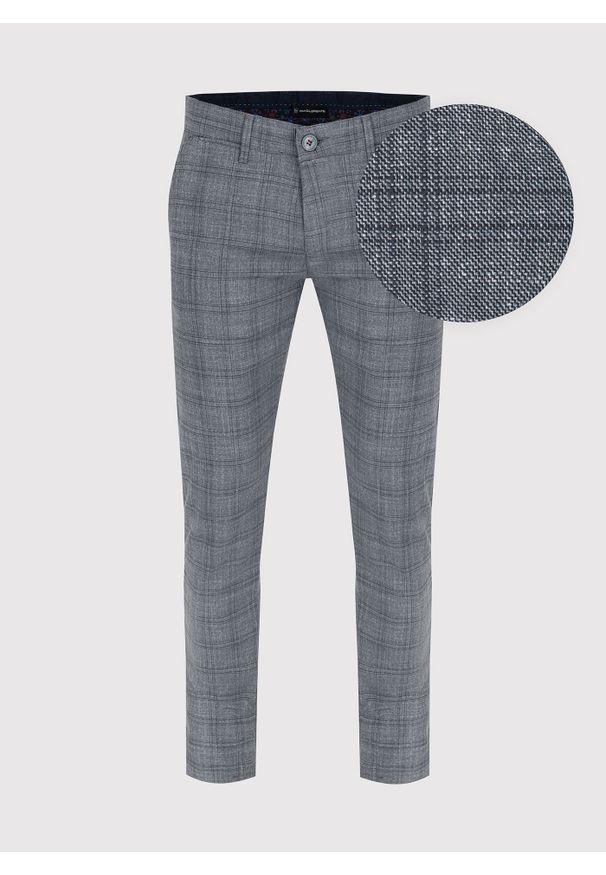 Pako Lorente - PAKO LORENTE – Spodnie męskie szare P22WF-WX-004-S-S. Okazja: na co dzień. Kolor: szary. Materiał: poliester, elastan, wiskoza. Długość: długie. Styl: casual