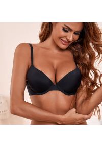 Intica - Biustonosz push-up modelujący z elastycznego materiału Bijan. Kolor: czarny. Materiał: materiał. Rodzaj stanika: push-up #3
