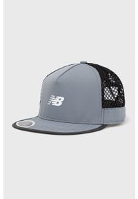 New Balance czapka z daszkiem LAH13001GNM kolor szary z nadrukiem. Kolor: szary. Materiał: materiał. Wzór: nadruk #1