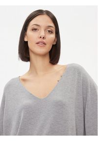 Kontatto Sweter 3M1015 Szary Regular Fit. Kolor: szary. Materiał: wiskoza #4