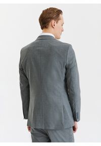 Pako Lorente - PAKO LORENTE – Szara gładka marynarka garniturowa. Kolor: szary. Materiał: tkanina. Wzór: gładki. Styl: klasyczny #6