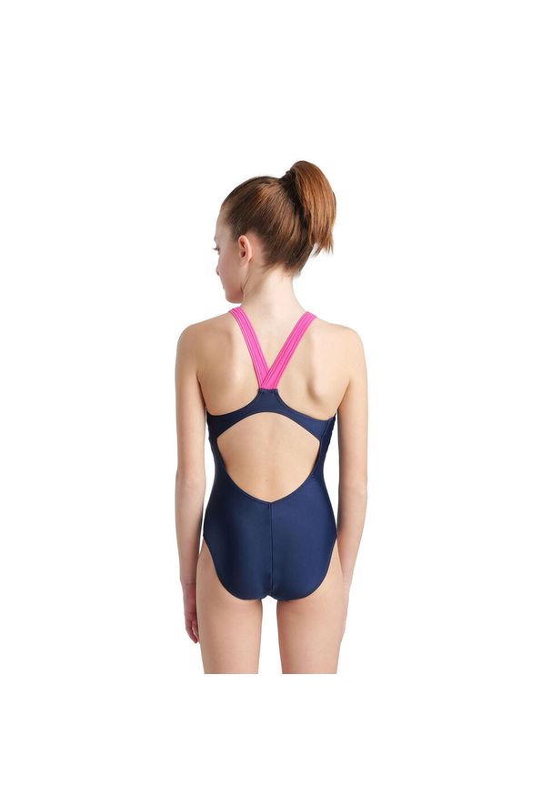 Strój kąpielowy dziewczęcy Arena Girl'S Swimsuit V Graphic. Kolor: wielokolorowy, różowy, niebieski