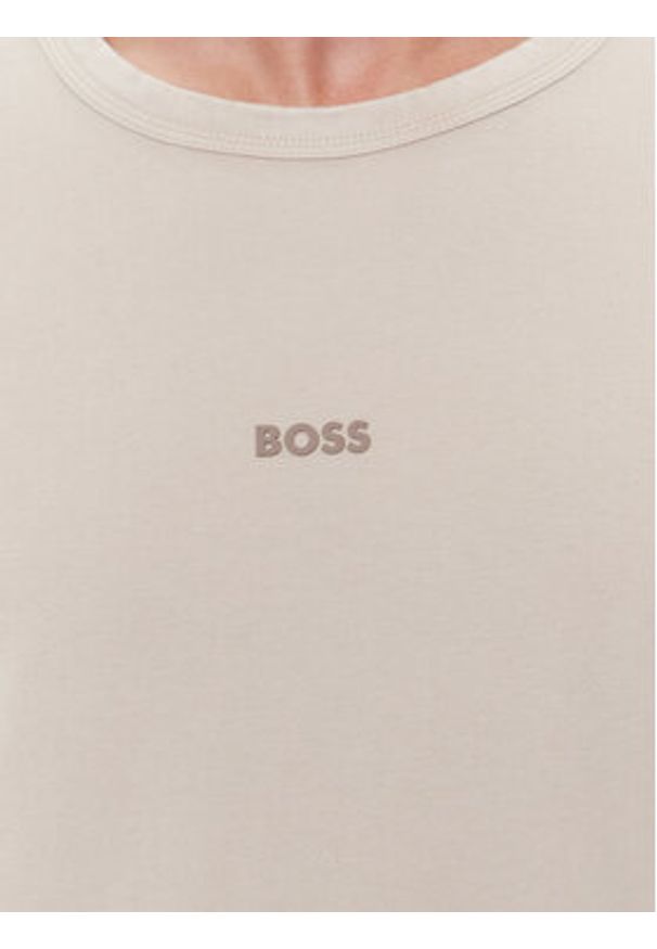 BOSS - Boss T-Shirt Tokks 50502173 Beżowy Regular Fit. Kolor: beżowy. Materiał: bawełna