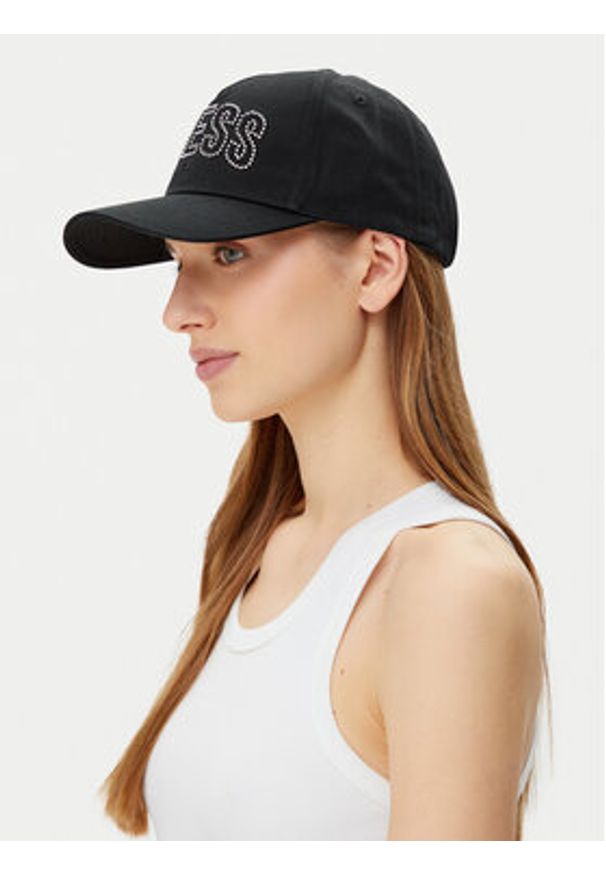Guess Czapka z daszkiem W5GZ15 WEGD0 Czarny. Kolor: czarny. Materiał: materiał, bawełna