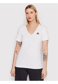 Le Coq Sportif T-Shirt 2210511 Biały Regular Fit. Kolor: biały. Materiał: bawełna