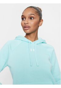 Under Armour Bluza Ua Rival Fleece Hoodie 1379500 Turkusowy Loose Fit. Kolor: turkusowy. Materiał: bawełna #3