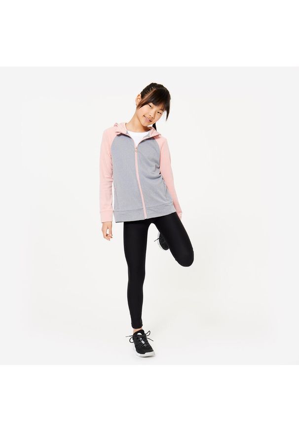 Decathlon - Legginsy dziecięce Domyos. Stan: podwyższony. Kolor: czarny. Materiał: poliester, elastan, materiał