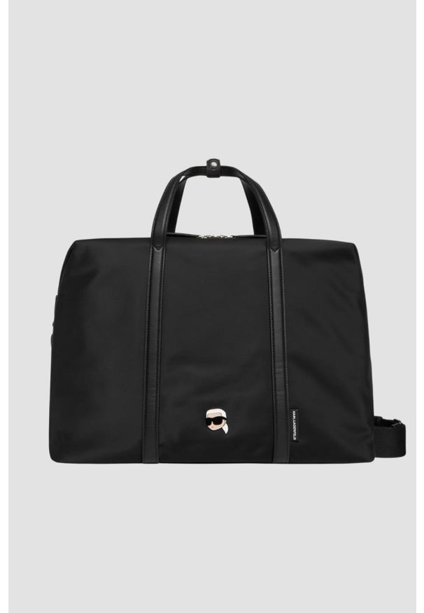 Karl Lagerfeld - KARL LAGERFELD Damska torba sportowa Ikon Nylon. Kolor: czarny. Materiał: nylon. Sport: fitness