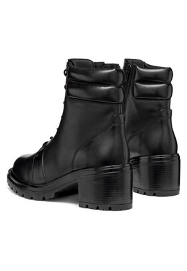 Geox Trzewiki D Damiana D56QCC 043TU C9999 Czarny. Kolor: czarny. Materiał: skóra