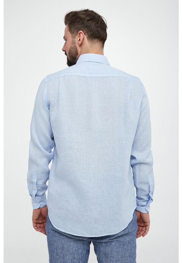 PAUL & SHARK - Koszula męska lniana PAUL&SHARK. Materiał: len