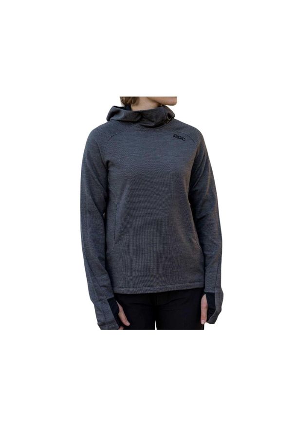 Bluza sportowa damska POC Merino Hood. Kolor: szary. Materiał: wełna, poliester, lycra