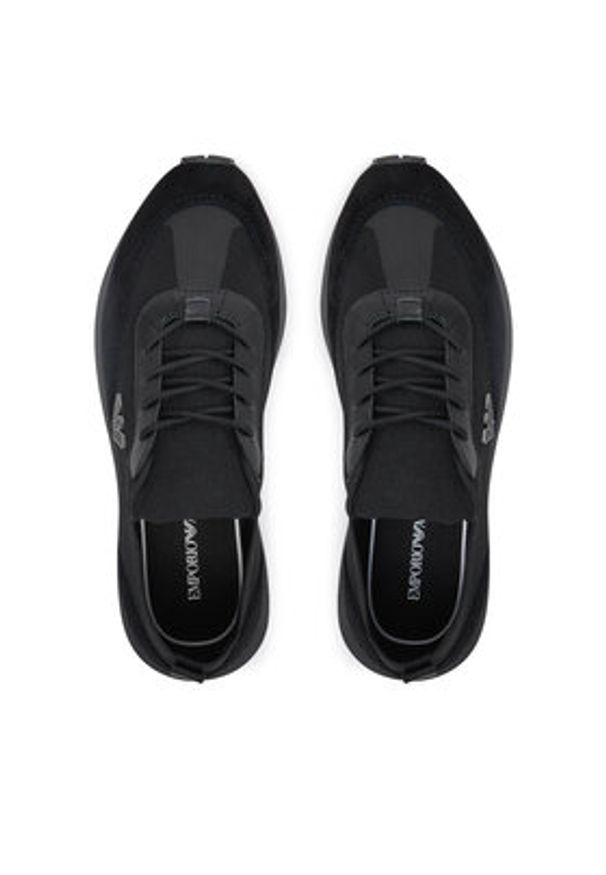 Emporio Armani Sneakersy X4X659 XR105 Czarny. Kolor: czarny. Materiał: zamsz, skóra